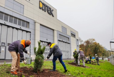 Green city: DTEK Dnipro Grids employees planted about 400 trees in Dnipro and around the region