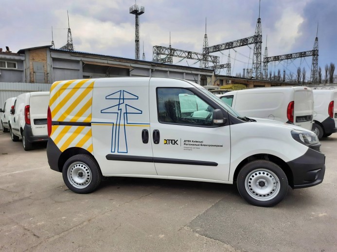 DTEK Kyiv Regional Grids to fulfill customer requests faster owing to 21 new pieces of Fiat Doblo