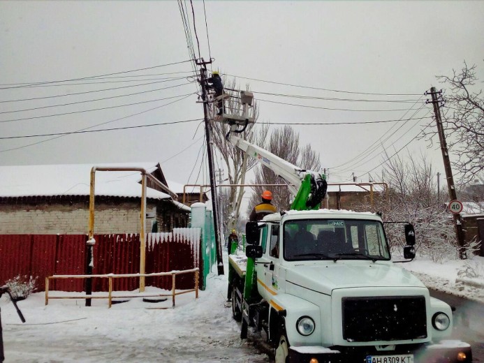 DTEK Donetsk Grids restored service to 24 settlements that lost power after severe weather