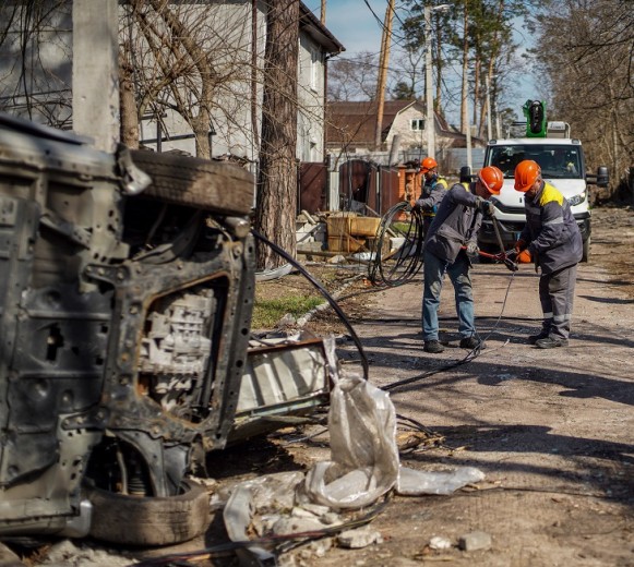 Service is restored to 47,000 families in the Kyiv region, as well as water utility and bakery in Ivankiv: DTEK continues repairing damaged electrical infrastructure in the liberated areas of the region