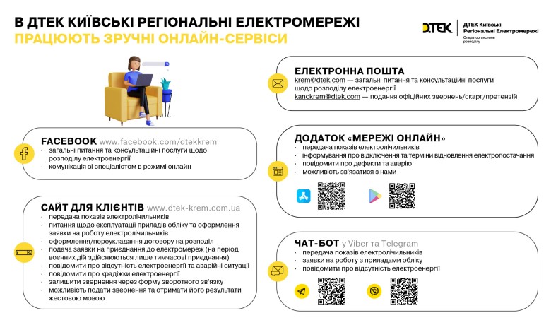 Fast, convenient and safe – online services for customers of the DTEK Kyiv Regional Grids