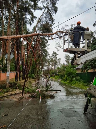 DTEK restored electricity to 100 settlements in the Kyiv region, left without it due to the storm