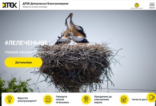 Inform about the nest – protect the storks: DTEK Dnipro Grids launched a new feature on its website