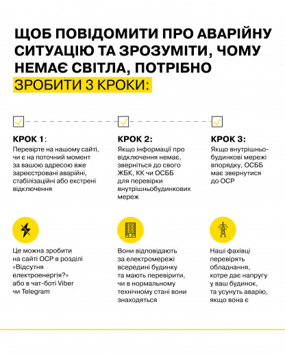 Що робити, якщо зникло світло: пояснюють у ДТЕК Дніпровські електромережі