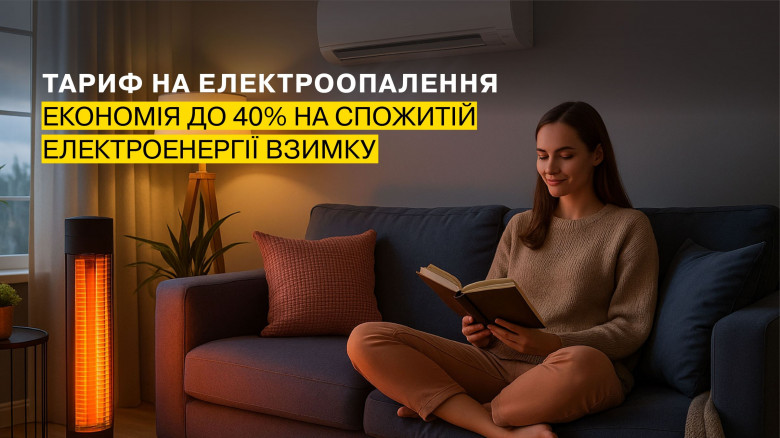 Підготуйся до зими – активуй тариф на електроопалення онлайн в ДТЕК Дніпровські електромережі