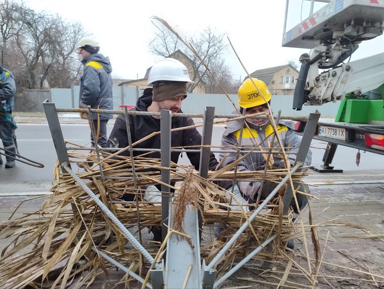 Energy workers of the DTEK Kyiv Regional Grids installed 20 safe nests for storks in 2024.  2